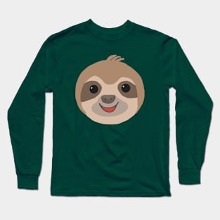 Sloth Face Long Sleeve T-Shirt